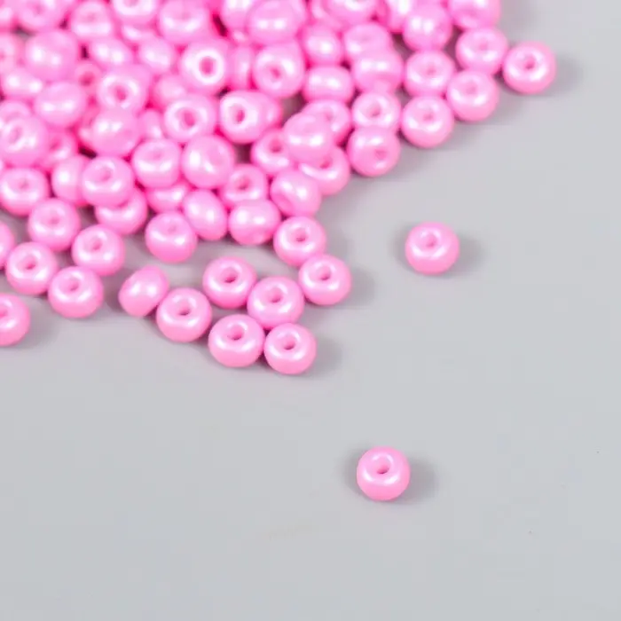 Бисер стекло 6/0 "Тёплый розовый" 15 гр