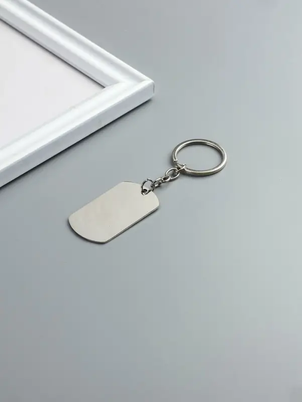Брелок металл под нанесение "Жетон" 3х5 см