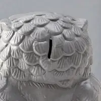 Копилка "Сова" 25 см, серый