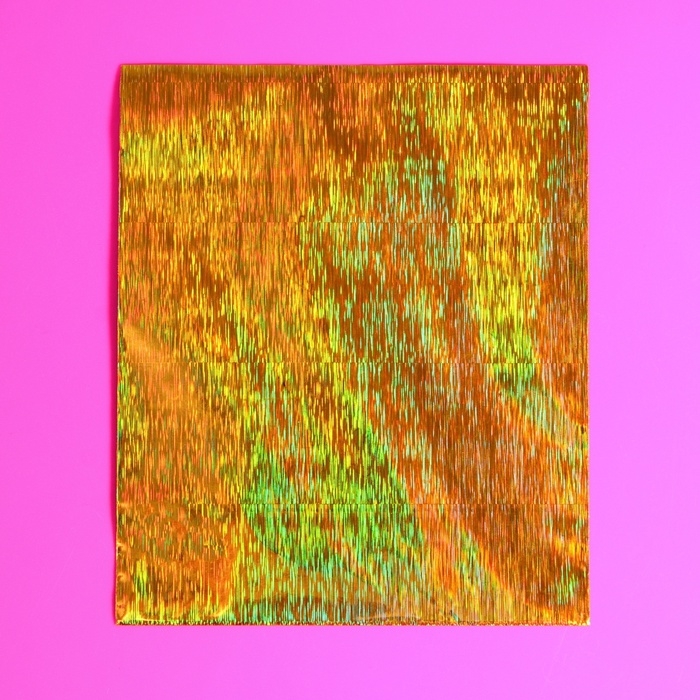 Пакет подарочный голографический с липкой лентой, "Звездное небо", 10x10+2 см набор 50шт