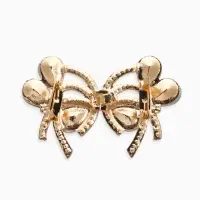 Зажим для кардигана "Ажур", капельки, цвет белый в золоте