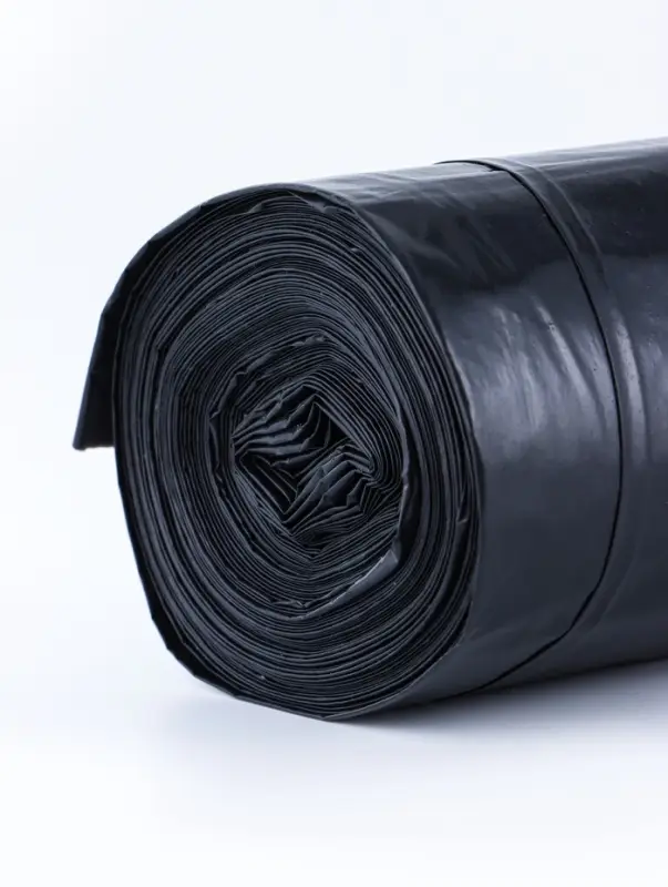 Мешки для мусора в рулоне 300 л,черные, ПВД,  толщина 60 мкм, 10 штук