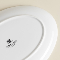 Тарелка для подачи SL Home &laquo;Каскарон&raquo;, 25,4&times;18,5&times;2,5 см, овальная, костяной фарфор, белая