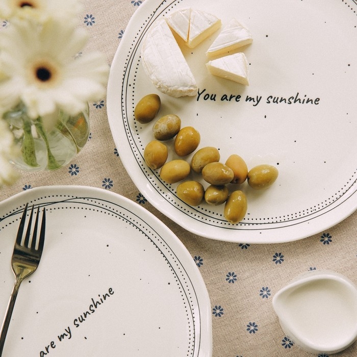 Набор тарелок фарфоровых SL Home &laquo;Милый дом&raquo;, d=27 см, цвет белый