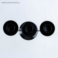 Подсвечник "Трио" металл на 3 свечи, 17х18 см, чёрный