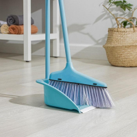 Щётка для пола Доляна, совок 25&times;26 см, щётка 23 см, металлическая ручка 78 см, цвет МИКС