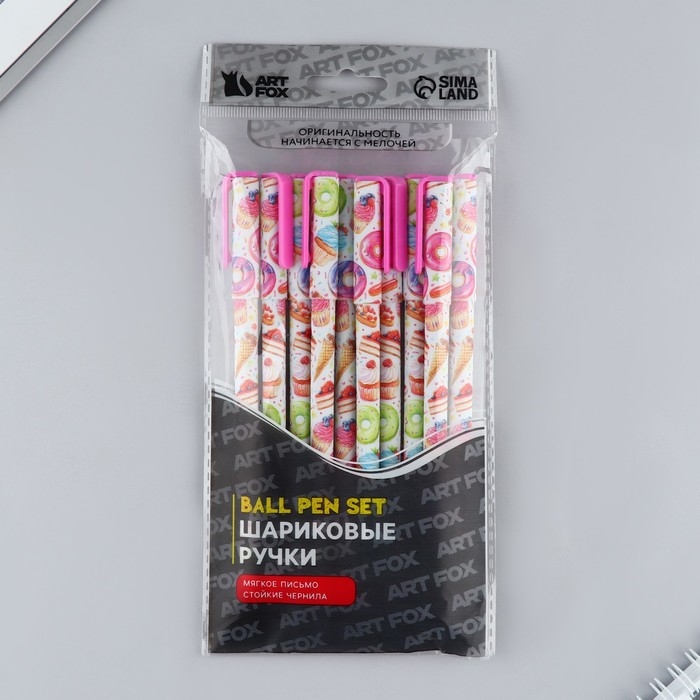 Ручка шариковая синяя паста, 0.7 мм &laquo;Сладкая жизнь&raquo; пластик