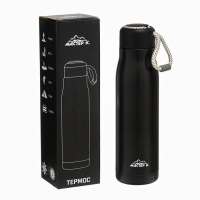 Термос, 600 мл, Тraveller "Мастер К.", сохраняет тепло 10 ч, 26 х 7 см, черный