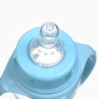 Бутылочка для кормления &laquo;Любимый сыночек&raquo;, классическое горло, приталенная, с ручками, 250 мл., от 0 мес., цвет голубой