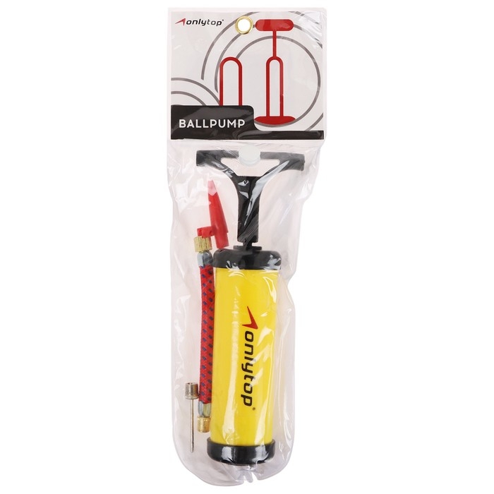 Насос для мячей ONLYTOP, 17 см, 2 насадки, шнур, цвета МИКС Насос для мячей ONLYTOP, 17 см, 2 насадки, шнур, цвета МИКС