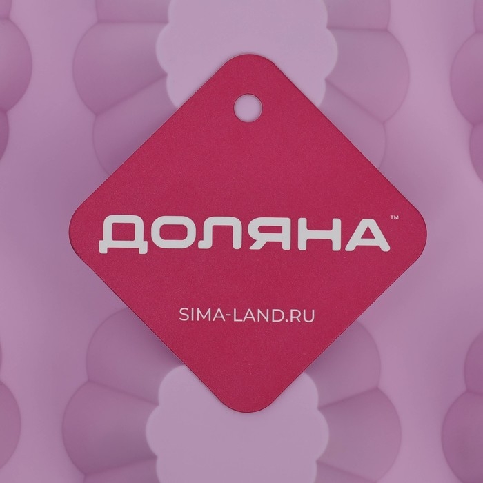 Форма для выпечки Доляна &laquo;Сладости. Пудинг&raquo;, силикон, 29,5&times;17,5 см, 6 ячеек (7,7&times;4 см), цвет МИКС