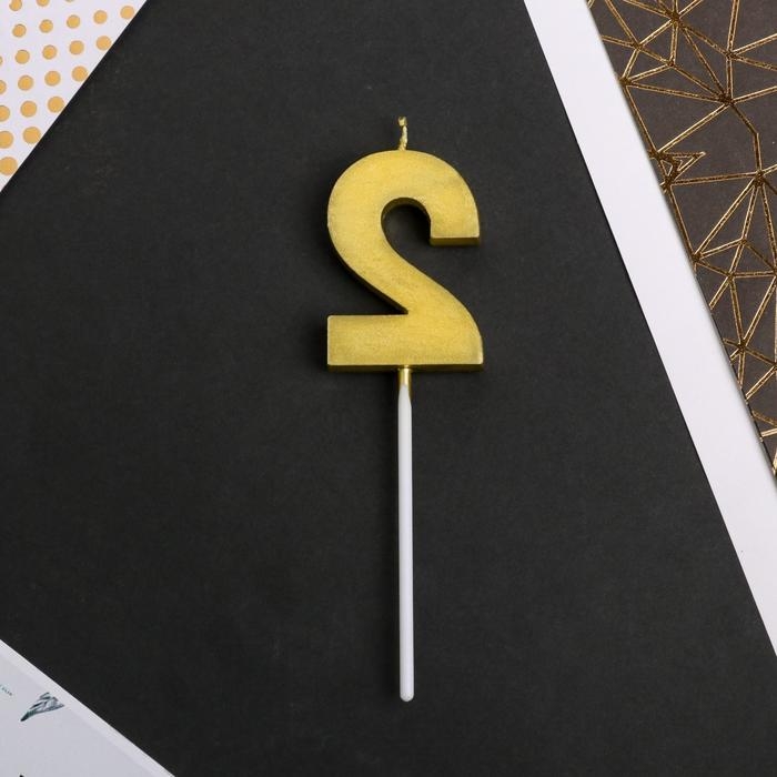 Свеча для торта, цифра &laquo;2&raquo;, 11,5 х 2,3 см