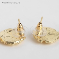 Серьги металл &laquo;Карибы&raquo; прямоугольные, цвет золото