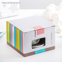 Набор керамический чайный с ложкой &laquo;Ботаника&raquo;, 2 предмета: чашка 200 мл, блюдце, цвет МИКС