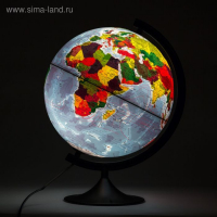Глoбус физико-политический рельефный &laquo;Классик&raquo;, диаметр 320 мм, с подсветкой