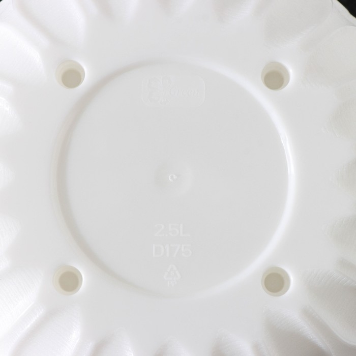 Горшок для цветов с поддоном &laquo;Wave&raquo;, 2,5 л, d=17,5 см, цвет белоснежный