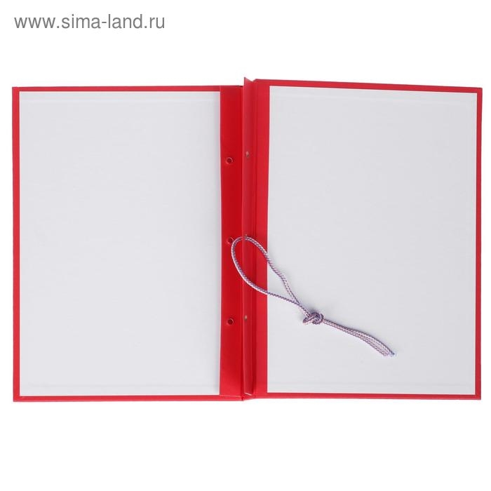 Папка "Личное дело", бумвинил, гребешки/сутаж, без бумаги, красная (вместимость до 300 листов)