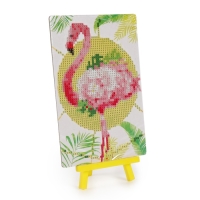 Алмазная мозаика с частичным заполнением на подставке &laquo;Фламинго&raquo;, 13 х 19 см, картон