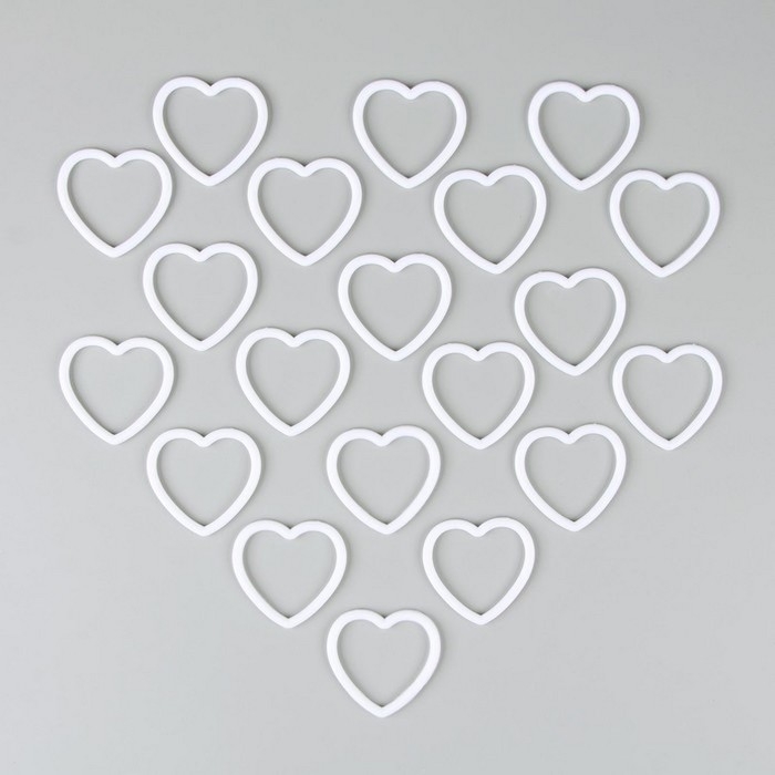 Основа для изготовления ловца снов &laquo;Сердце&raquo;, набор 20 шт., размер 1 шт. &mdash; 6 &times; 6 &times; 0,45 см