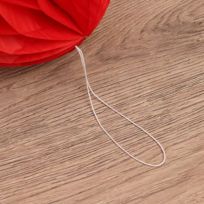 Шар бумажный декоративный, диаметр 30 см см, цв. красный