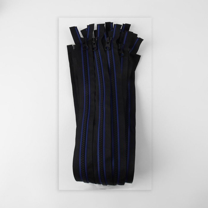 Молния &laquo;Трактор&raquo;, №8, разъёмная, замок автомат, 80 см, цвет чёрный/синий, цена за 1 штуку