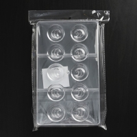 Форма для конфет и шоколада &laquo;Конфи&raquo;, 20&times;12&times;2,5 см, 10 ячеек 3&times;1,5 см, цвет прозрачный