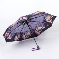 Зонт автоматический &laquo;Olivia&raquo;, эпонж, 3 сложения, 8 спиц, R = 47/55 см, D = 110 см, цвет МИКС