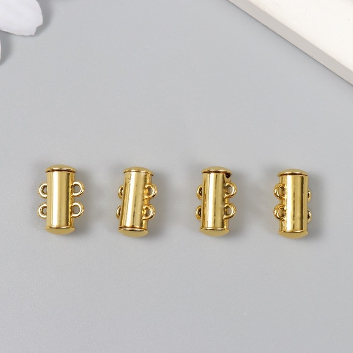 Застёжка магнитная двурядная металл золото 0,6х1,5 см