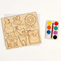 Новогодняя роспись по дереву. Магнитный набор &laquo;Новый год&raquo;