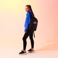 Рюкзак школьный текстильный &laquo;Горы&raquo;, 46х30х10 см, вертикальный карман, цвет чёрный