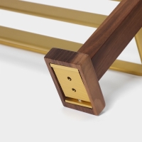 Полка с держателем для полотенец St&ouml;lz H&ouml;lzern Premiere, ореховое дерево, алюминий