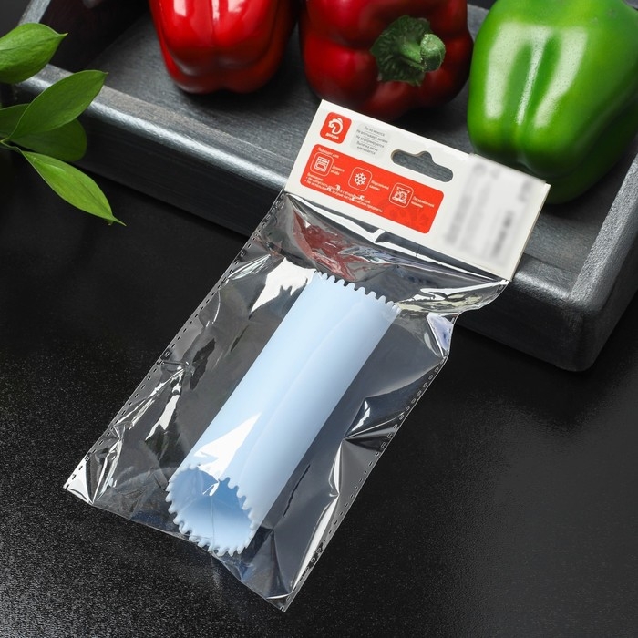 Трубка для чистки чеснока Доляна &laquo;Тирик&raquo;, 12&times;3,5 см, цвет голубой