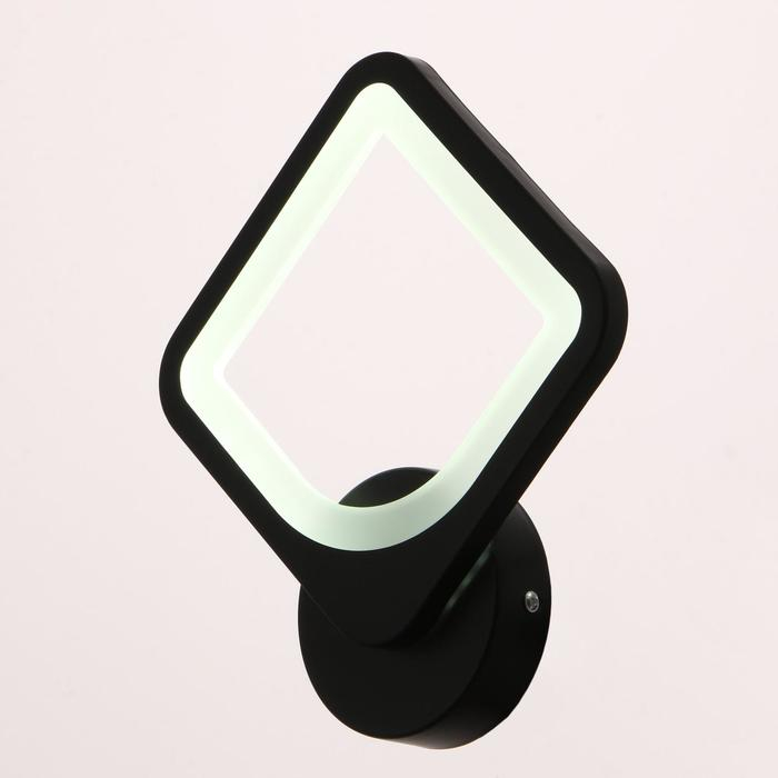 Бра "Ромб" 15Вт LED 4000К черный 22х7,5х26,5 см