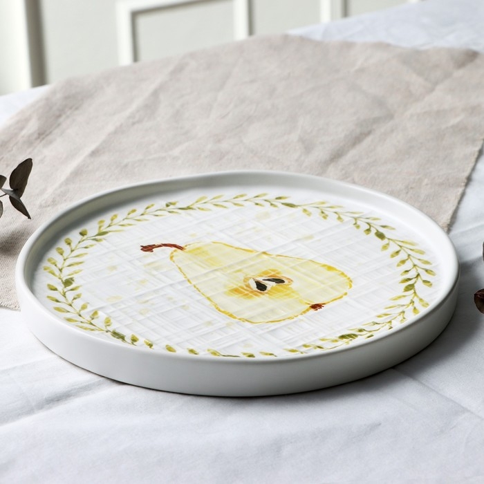 Тарелка керамическая &laquo;Летний день&raquo;, 21.2 см, цвет белый