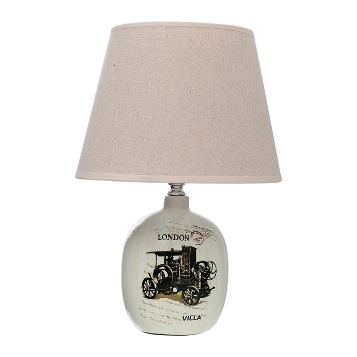 Настольная лампа с абажуром RISALUX &laquo;Аззуро&raquo;, Е14, 40 Вт, коричневый, 23&times;23&times;45 см