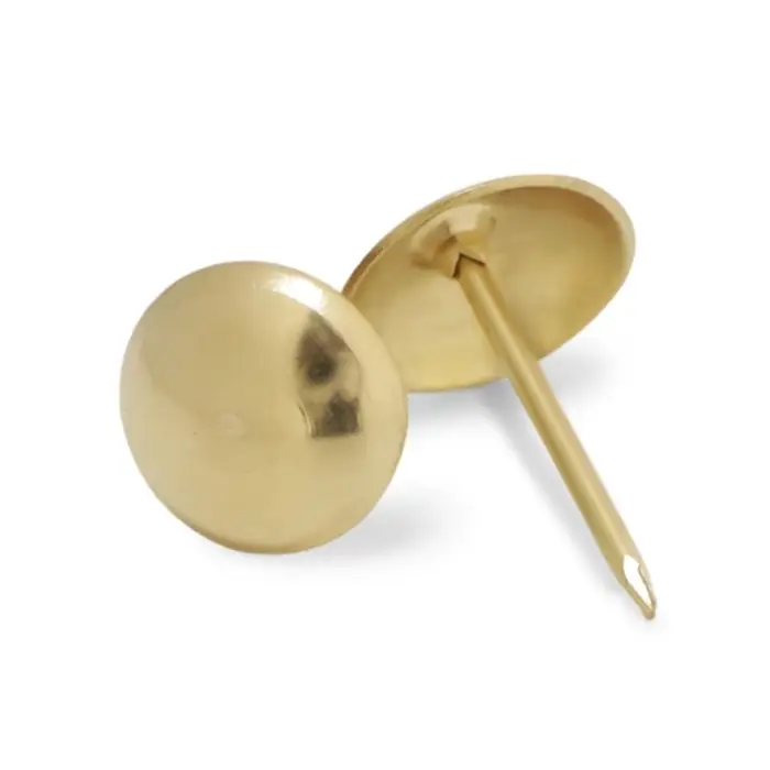 Гвозди ТУНДРА, декоративные, обивочные, 10&times;18.5 мм, золото, 100 шт.