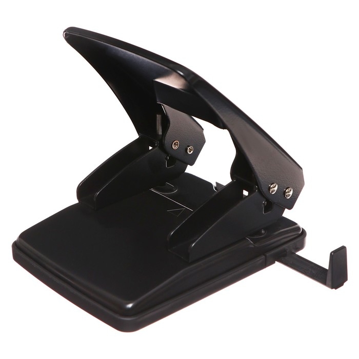 Дырокол металлический 40 листов, Berlingo, с линейкой, чёрный