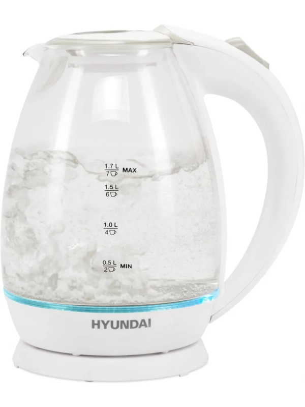 Чайник HYK-G2409 1.7л. 2200Вт белый серебристый