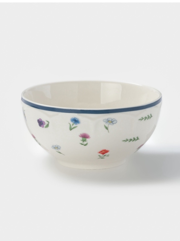 Салатник Доляна &laquo;Романс&raquo;, d=14.1 см, костяной фарфор, белый