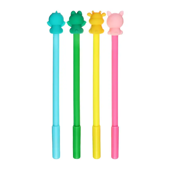 Ручка - прикол гелевая &laquo;Мишка в костюме&raquo; МИКС