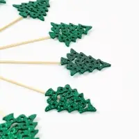 Шпажки "Зеленые елочки", набор 6 шт.
