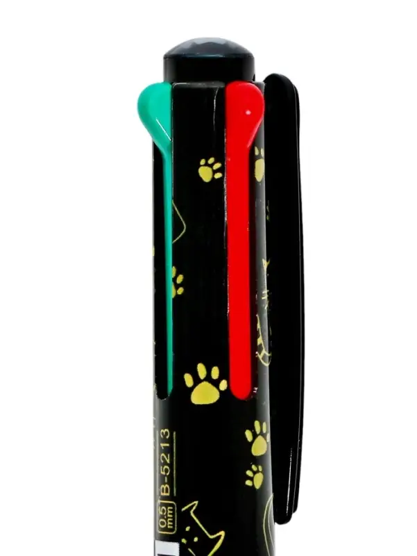 Ручка шариковая многоцветная, автоматическая 4 цвета, корпус с рисунком, МИКС