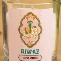 Свеча ароматическая в стекле  "Роза" соевый воск 120гр