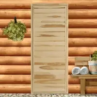 Дверь для бани и сауны "Эконом", усиленная, 170&times;70см коробка 7см ЛИПА