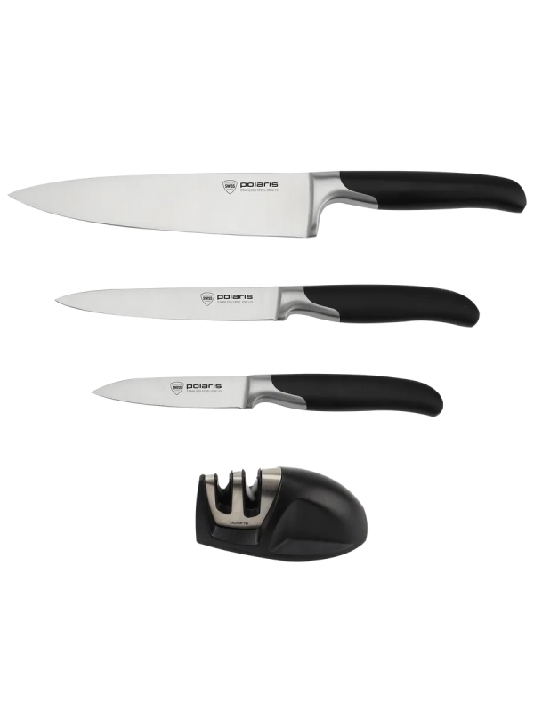 Набор кухонных ножей с ножеточкой Graphit-4SS 4 предмета