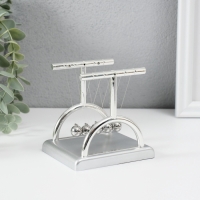 Маятник "Шары Ньютона" серебро 9х9х8 см