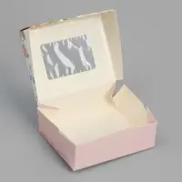 Кондитерская упаковка, коробка с ламинацией &laquo;Цветы&raquo;, 10 х 8 х 3.5 см