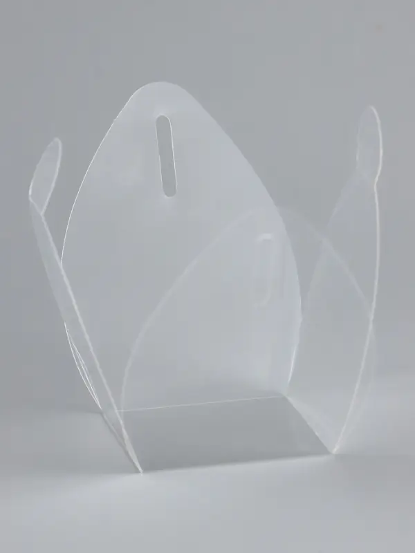 Складная прозрачная коробка из PVC, для упаковки подарков, 4.5&times;4.5&times;4.5 см