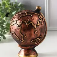 Копилка "Глобус" 17х12х11,5 см, под бронзу
