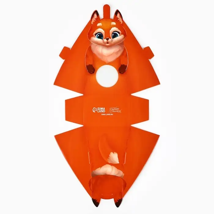 Коробка складная с окном &laquo;Лисичка&raquo;, 9 х 14 х 6 см